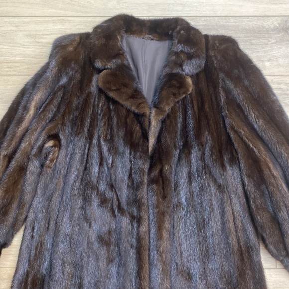 Genuine Mahogany Mink Full Length Coat - Picture 3 of 17